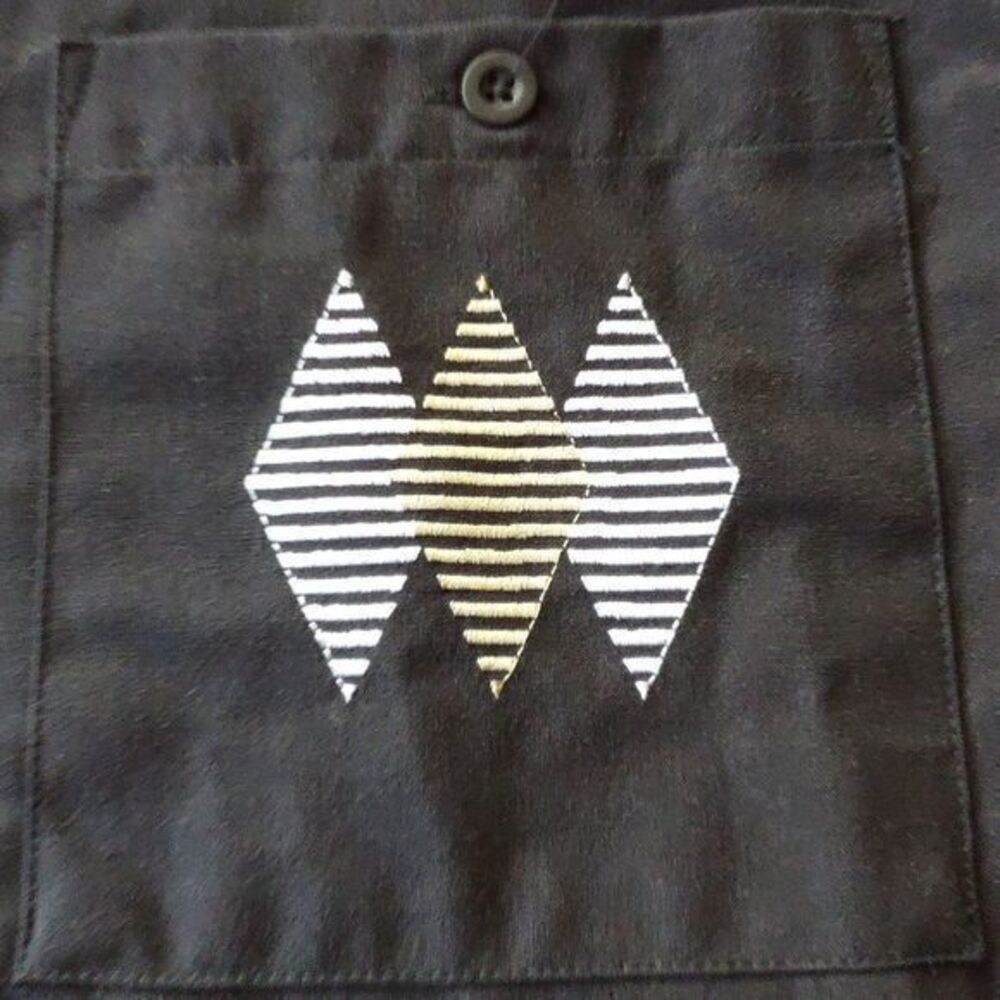 Vintage John Blair 80’s/90’s Black Zipper‎ Shirt Sz M - Picture 4 of 8